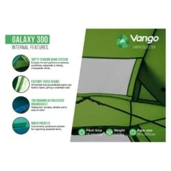 Vango Galaxy 300 / 3 Persoons Tent Groen -Safarica Sioux-winkel 98719 vango galaxy 300 3 persoons tent