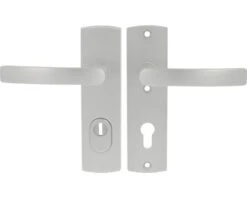 AXA Veiligheidsbeslag Curve Plus Kort 6675-10-11/72K Kruk/kruk PC72 Anti-kerntrek Aluminium F1