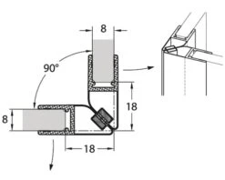 SEALSKIN Magneetprofiel I Am 90 Graden Voor Hoekinstap