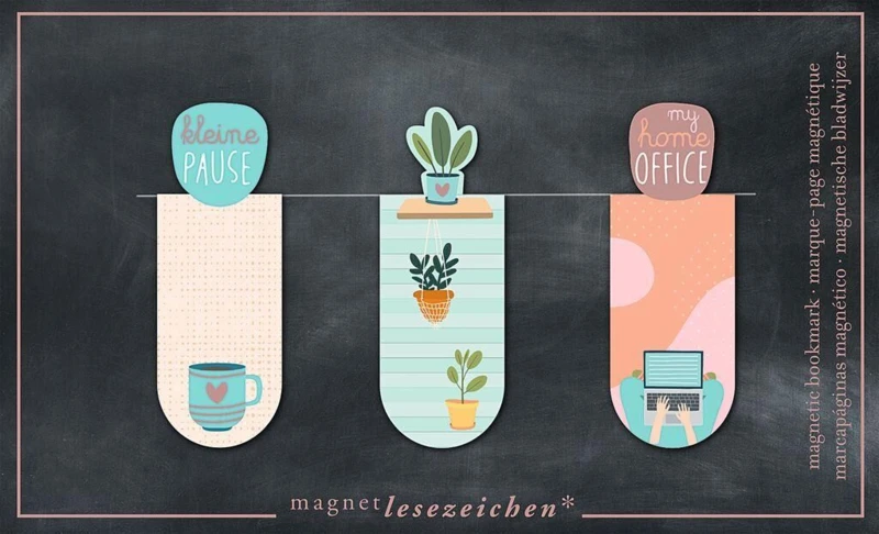 Magnetische Boekenleggers - Set Van 3 - Home Office 3 Magnetische Boekenleggers - Set Van 3 - Home Office